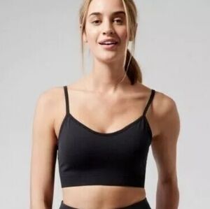 Athleta Renew Bra Black Adjustable Straps Removeable Pads M